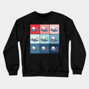 Pop Art Great Wave Vintage Japanese Kanagawa 445 Crewneck Sweatshirt